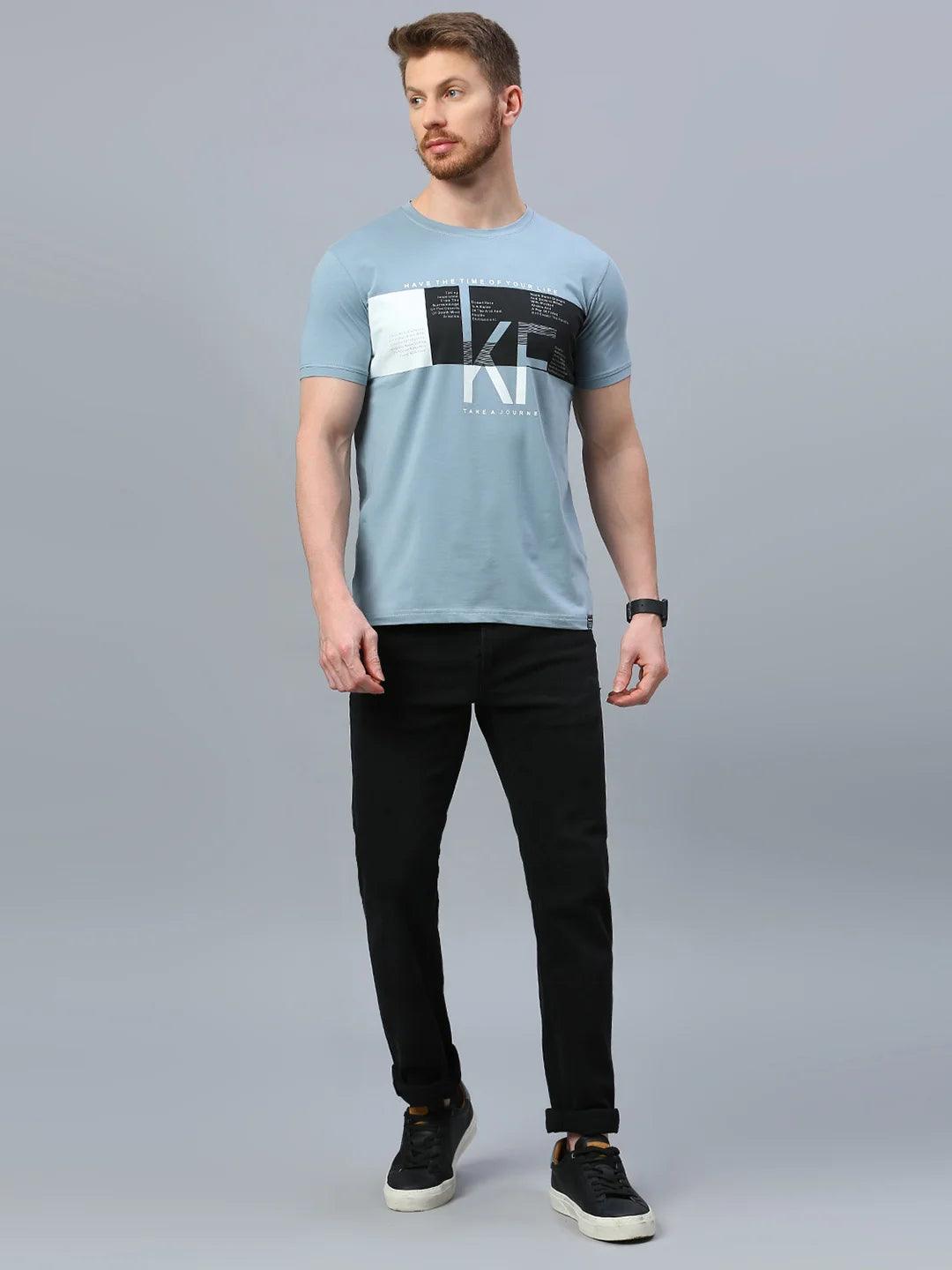 Graffiti Drop Airforce Blue T-Shirt