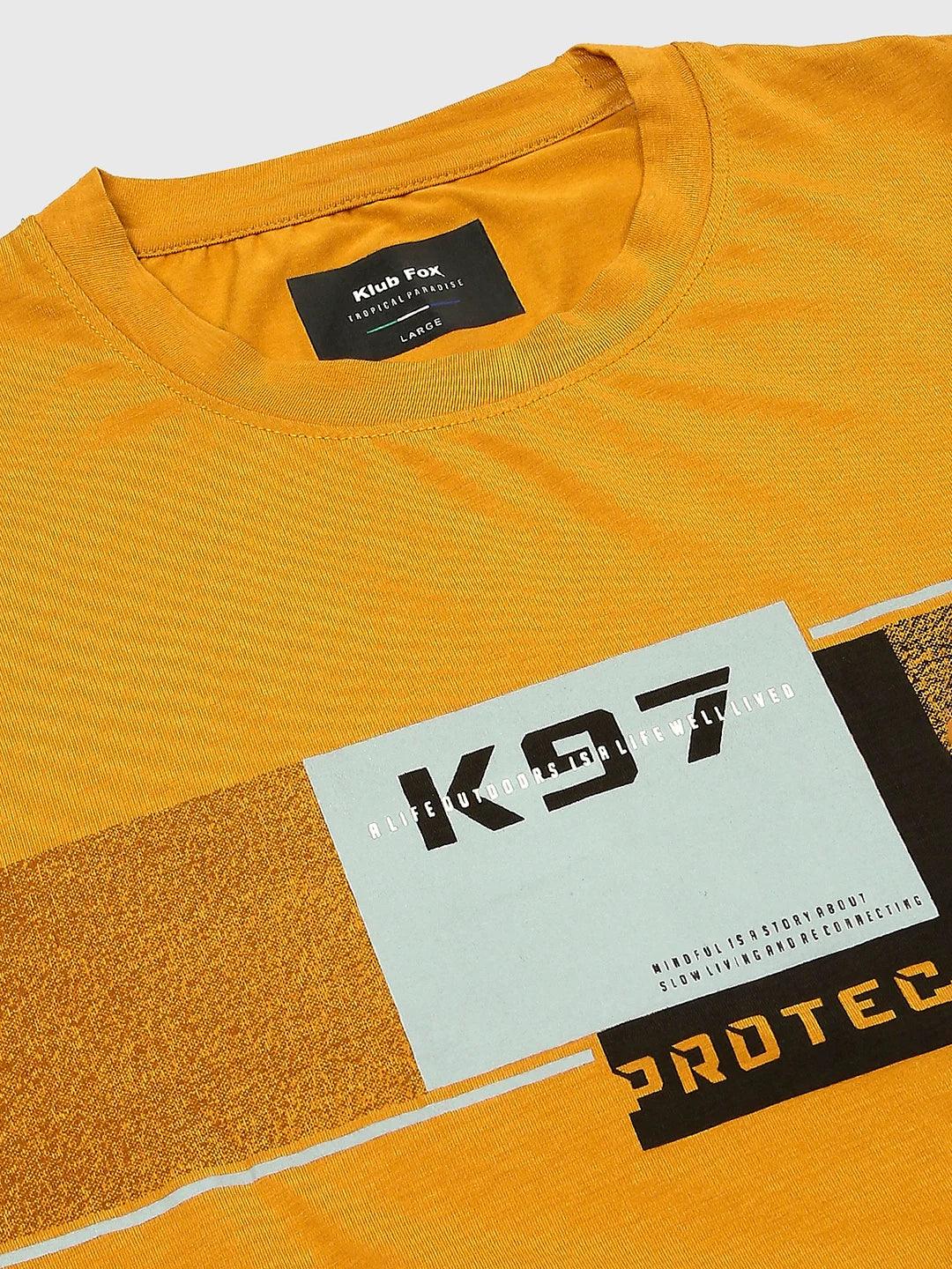 Mustard Printed T-Shirt
