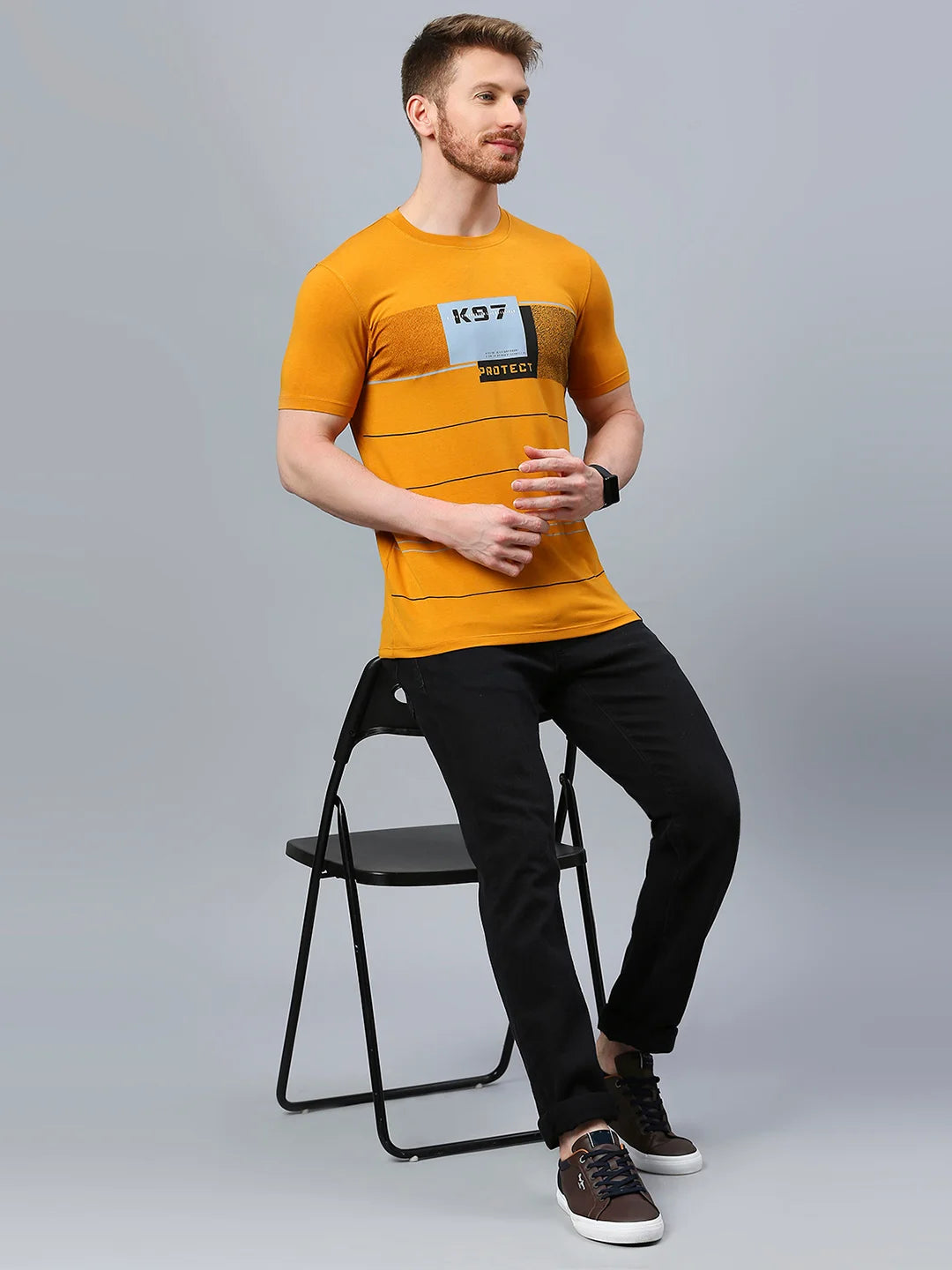 Mustard Regular Fit H/S T-SHIRT