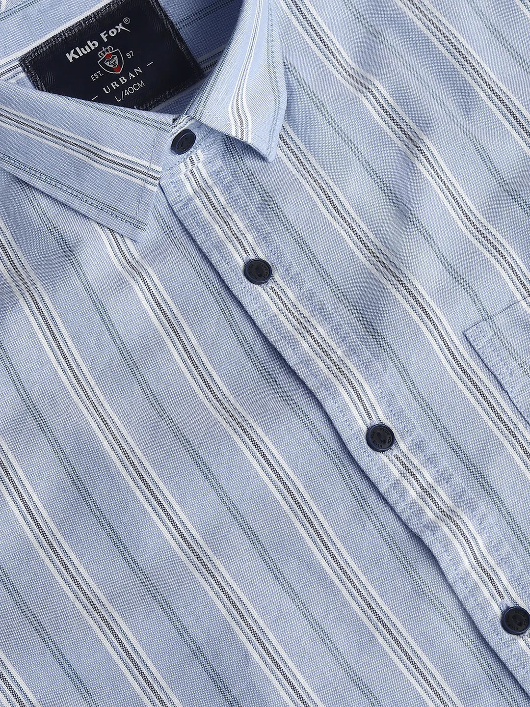 Sky Blue Striped Shirt