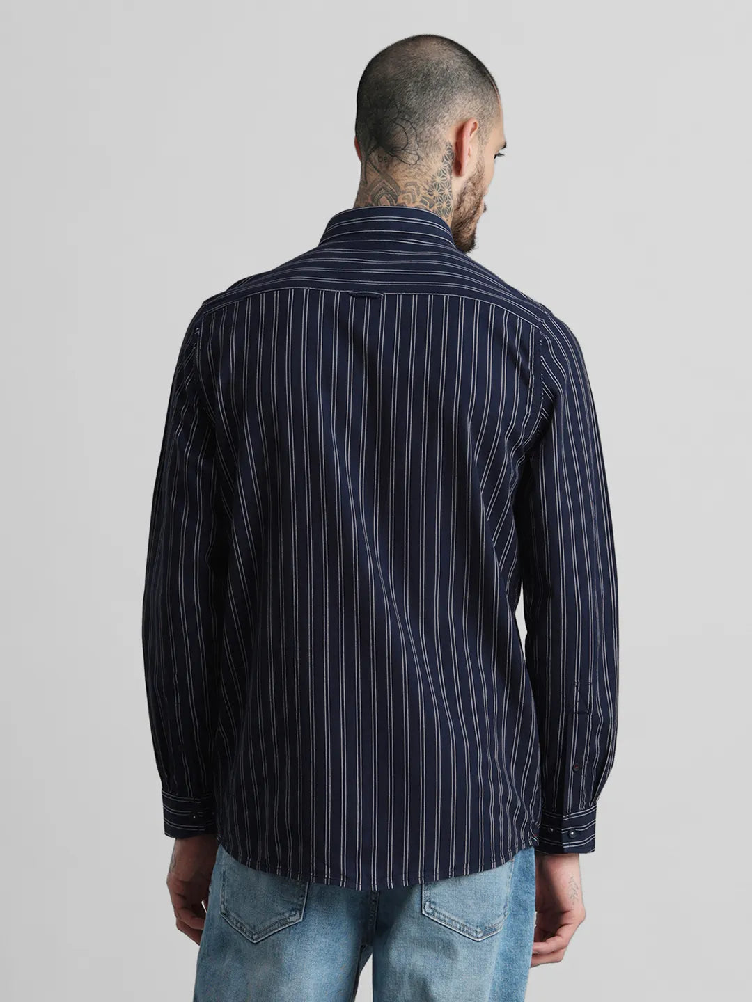 Navy Striped Shirt