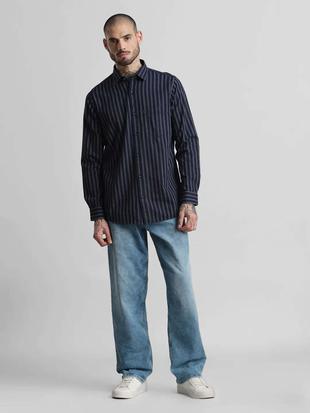 Navy Striped Shirt