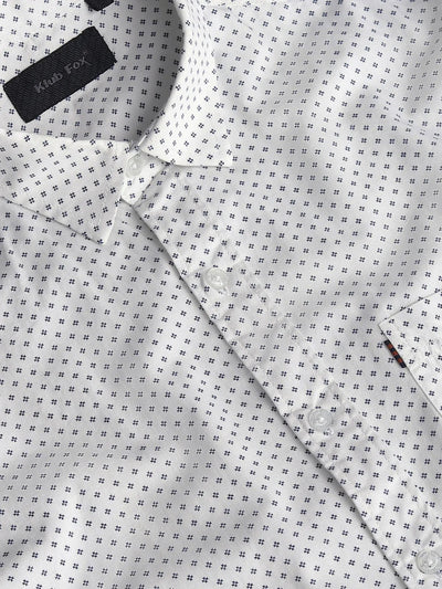 White Pure Cotton Printed Shirt