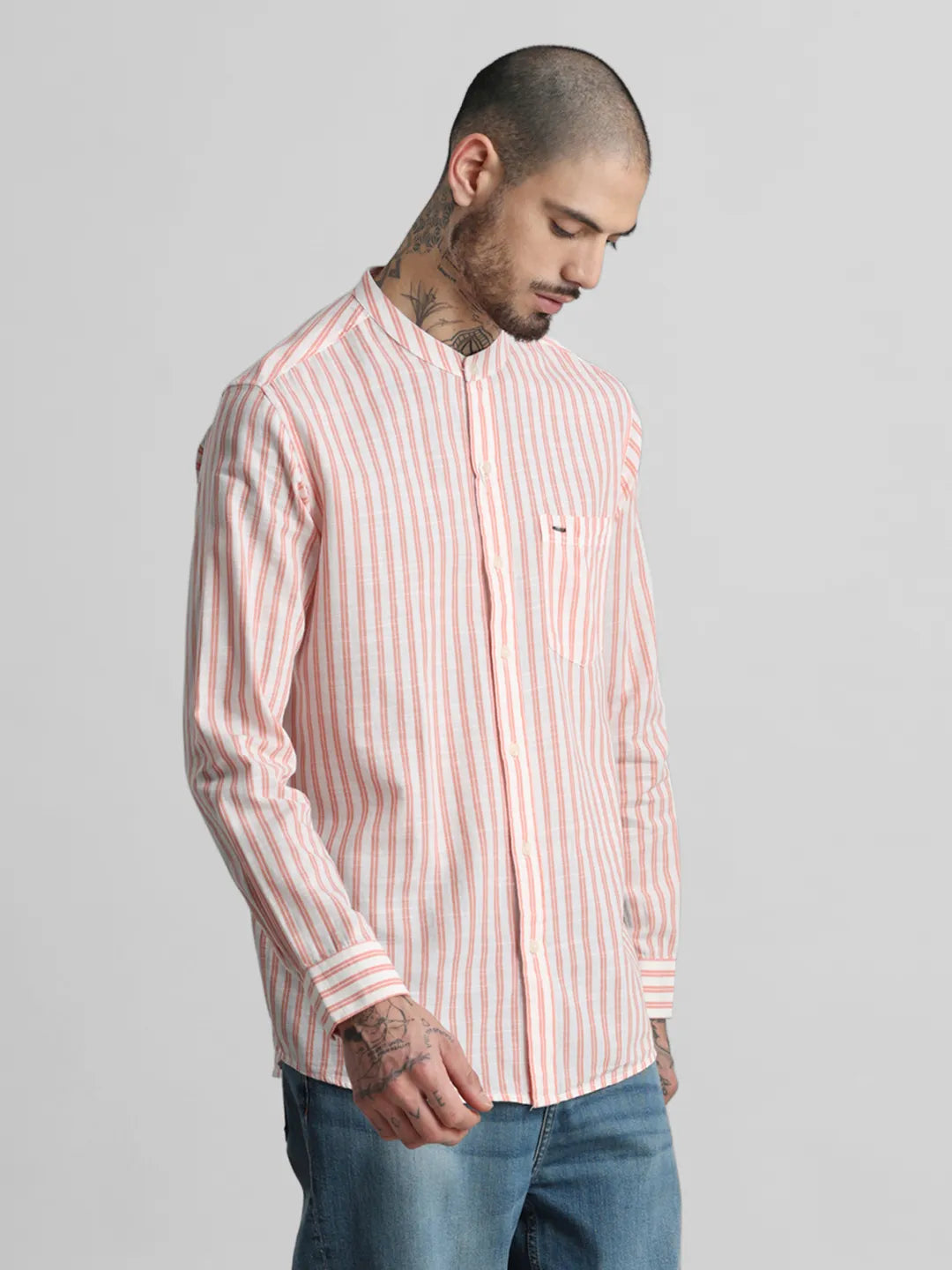 Orange Striped Shirt