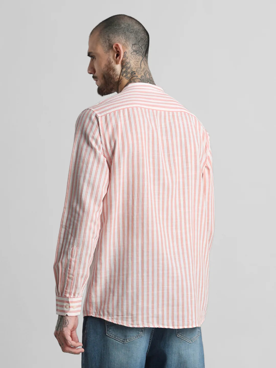 Orange Striped Shirt