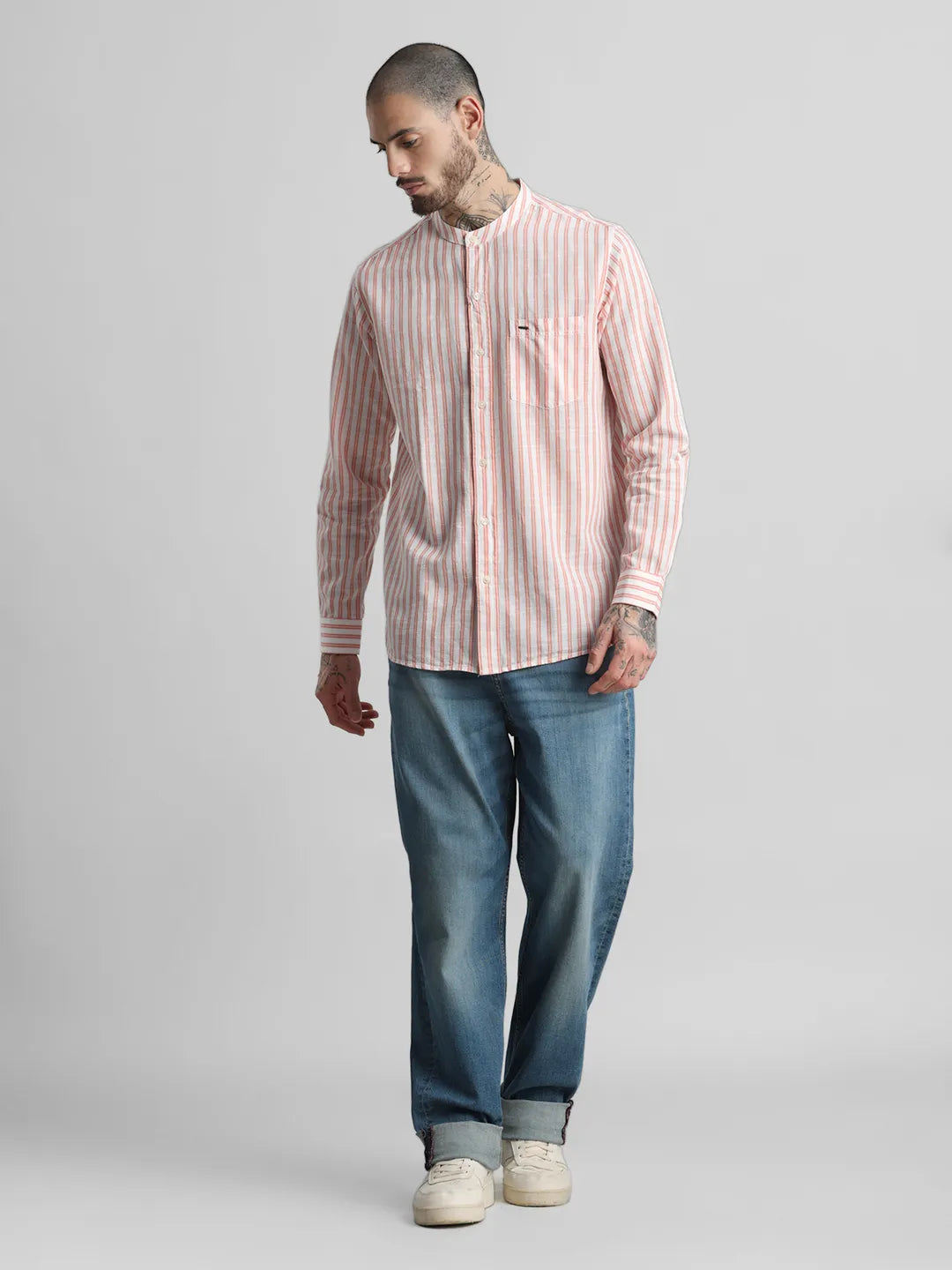 Orange Striped Shirt