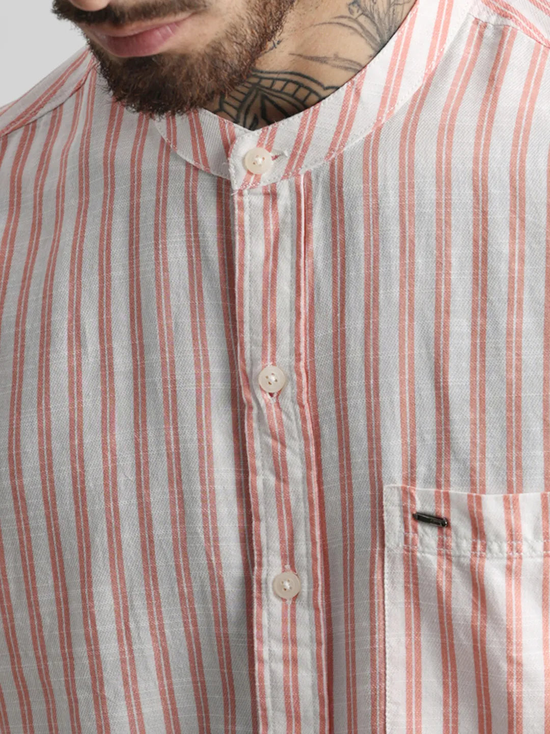 Orange Striped Shirt
