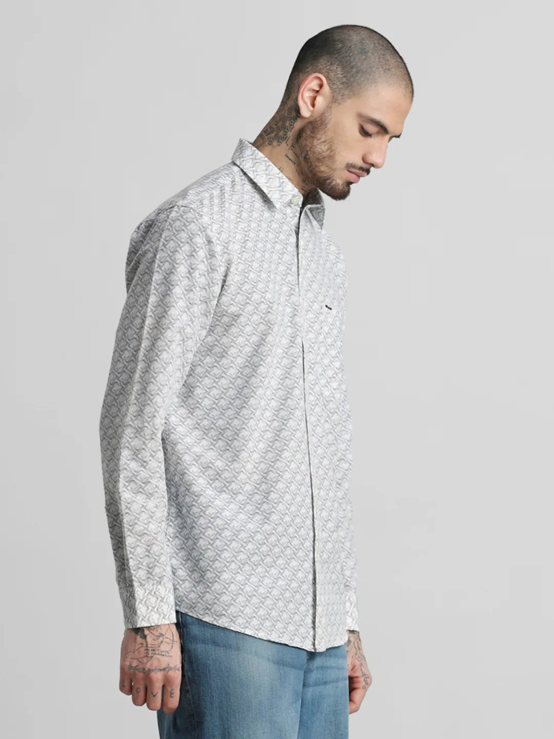 Grey Printed Shirt