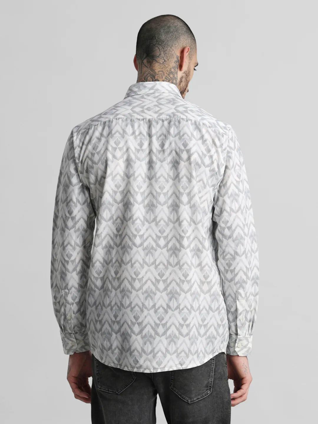 Grey Printed Shirt