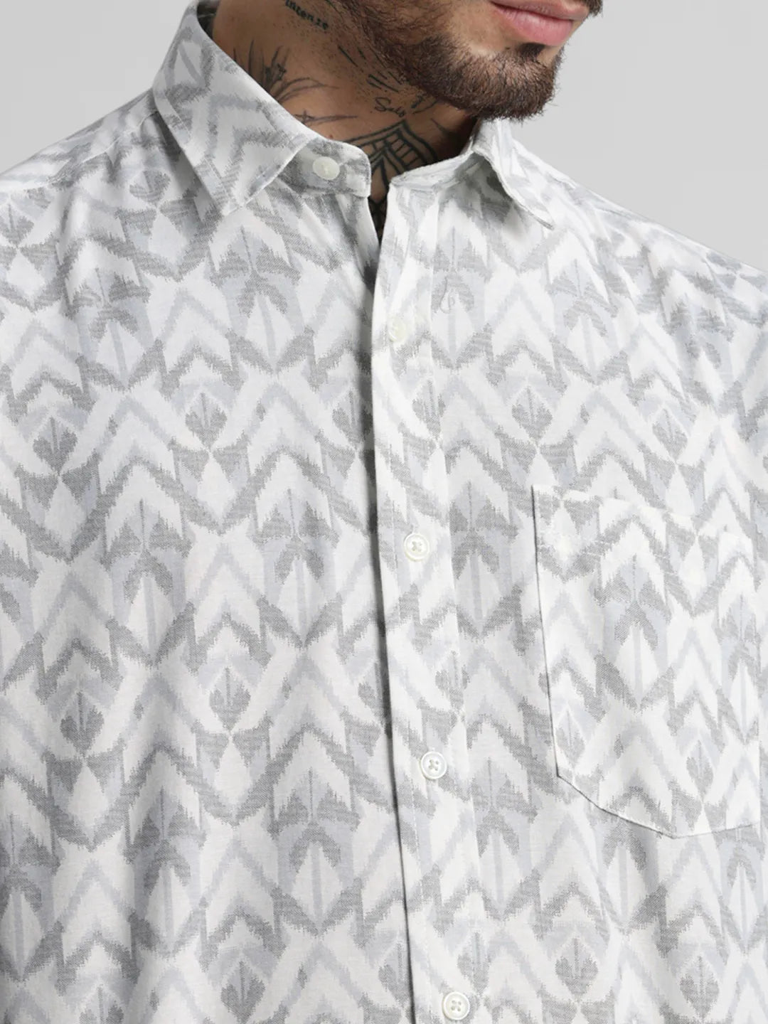 Grey Printed Shirt
