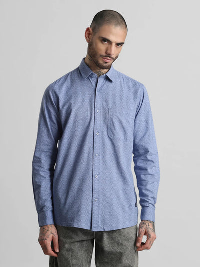 Blue Printed Shirt