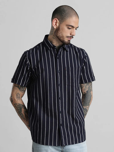 Navy Striped Shirt