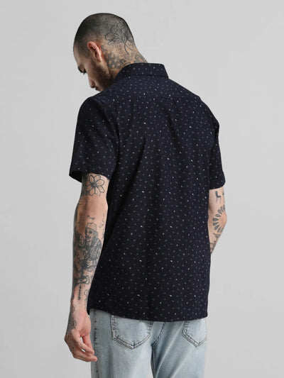 Navy Printed Shirt