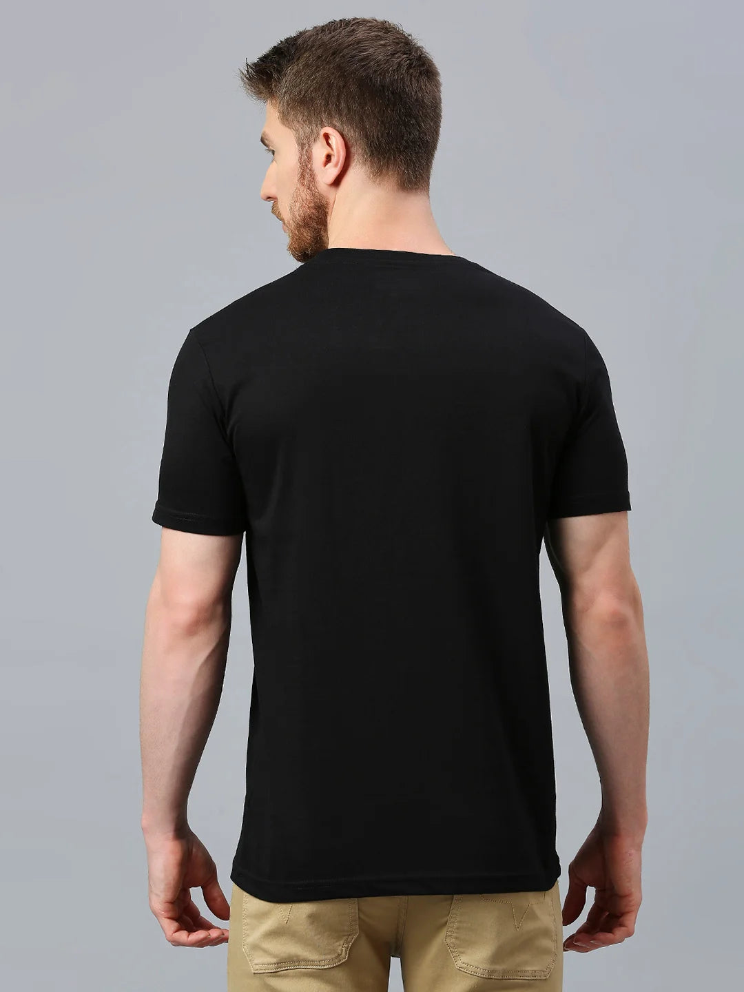 Black Regular Fit H/S T-Shirt