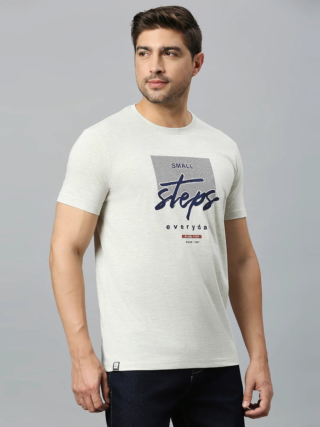 Ecru Melange Regular Fit H/S T-SHIRT