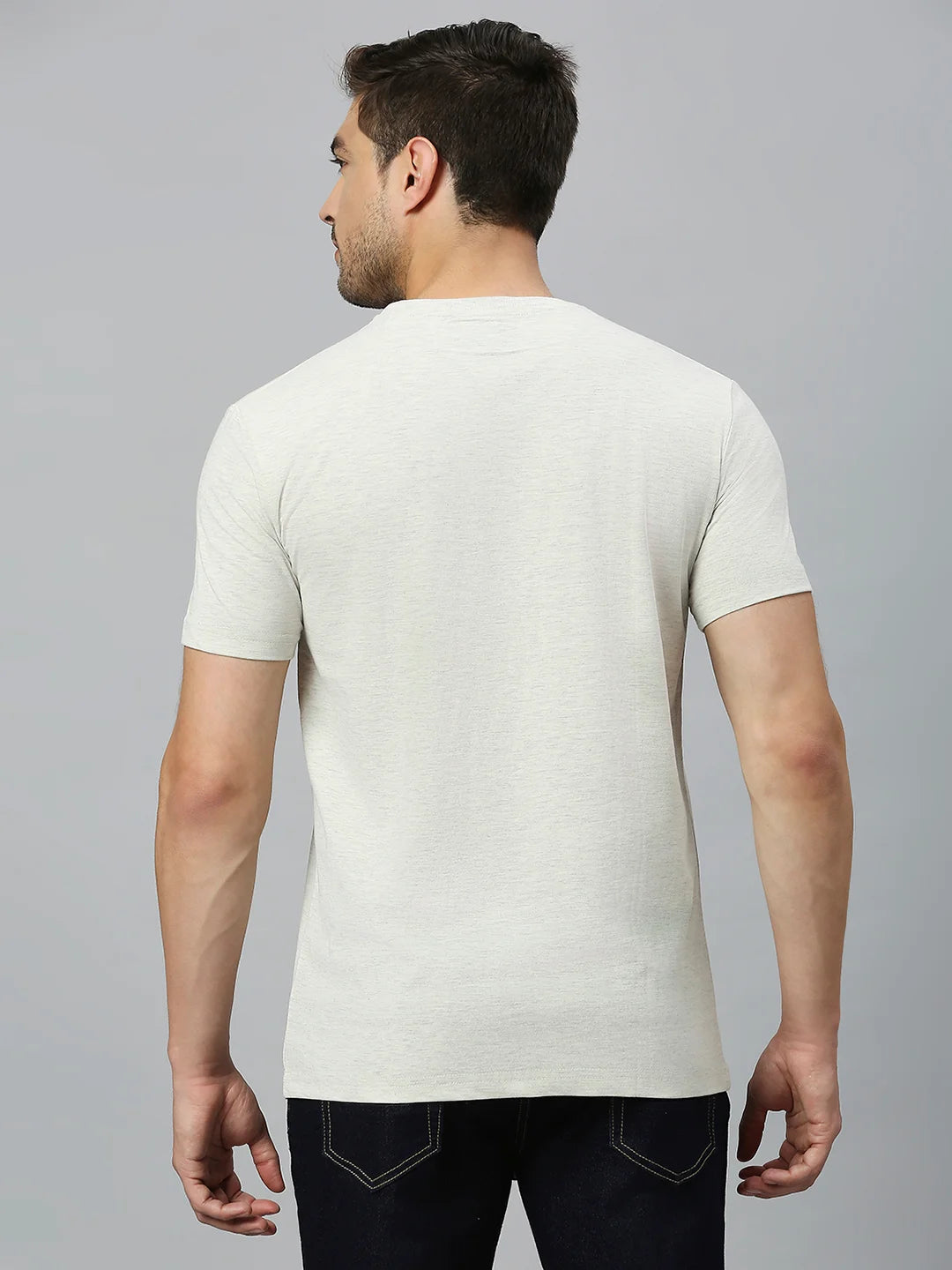 Ecru Melange Regular Fit H/S T-SHIRT