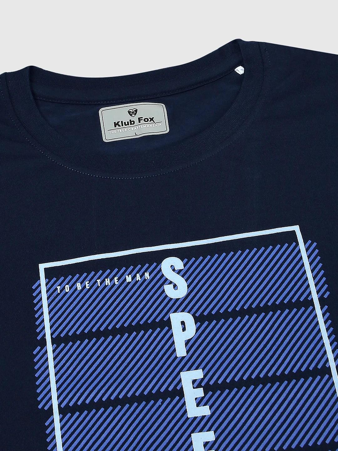 Navy Printed T-Shirt