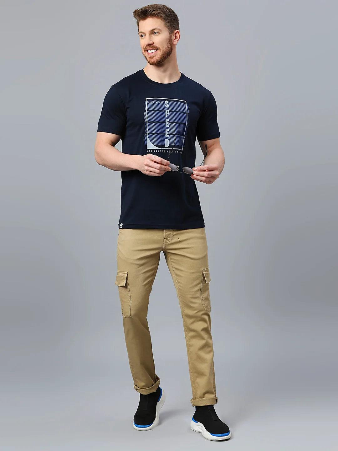 Navy Regular Fit H/S T-SHIRT