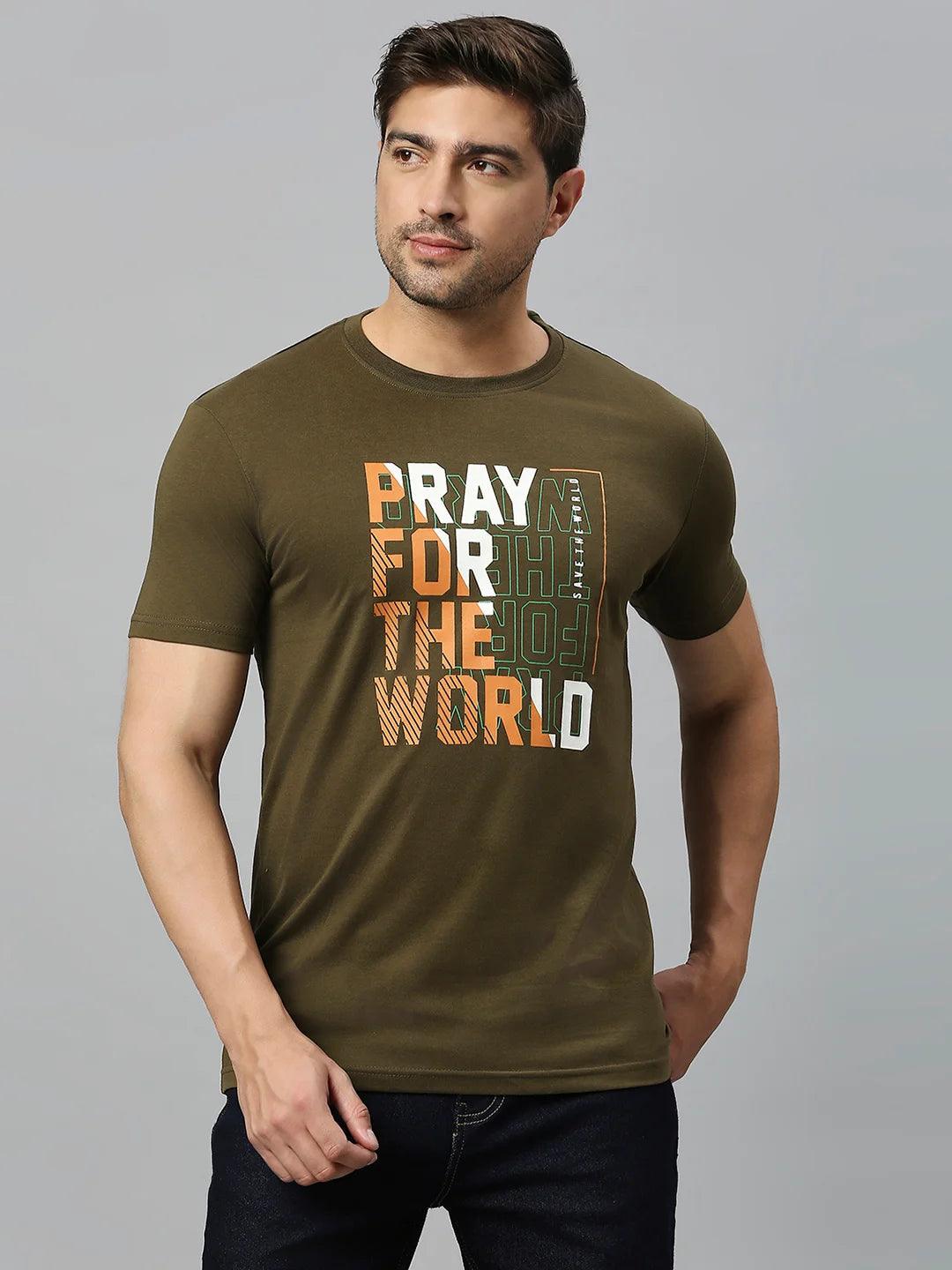 Olive Printed T-Shirt