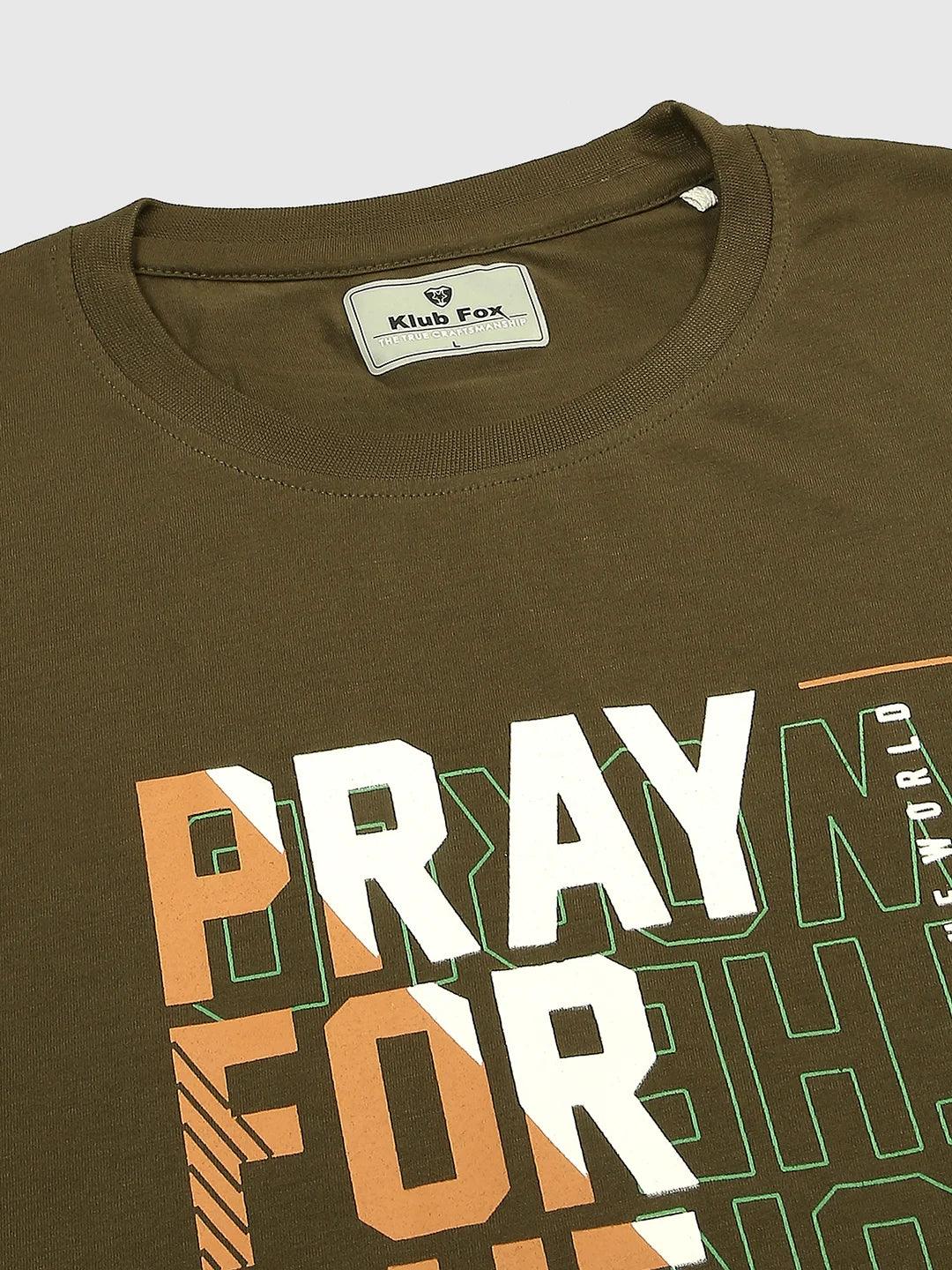 Olive Printed T-Shirt
