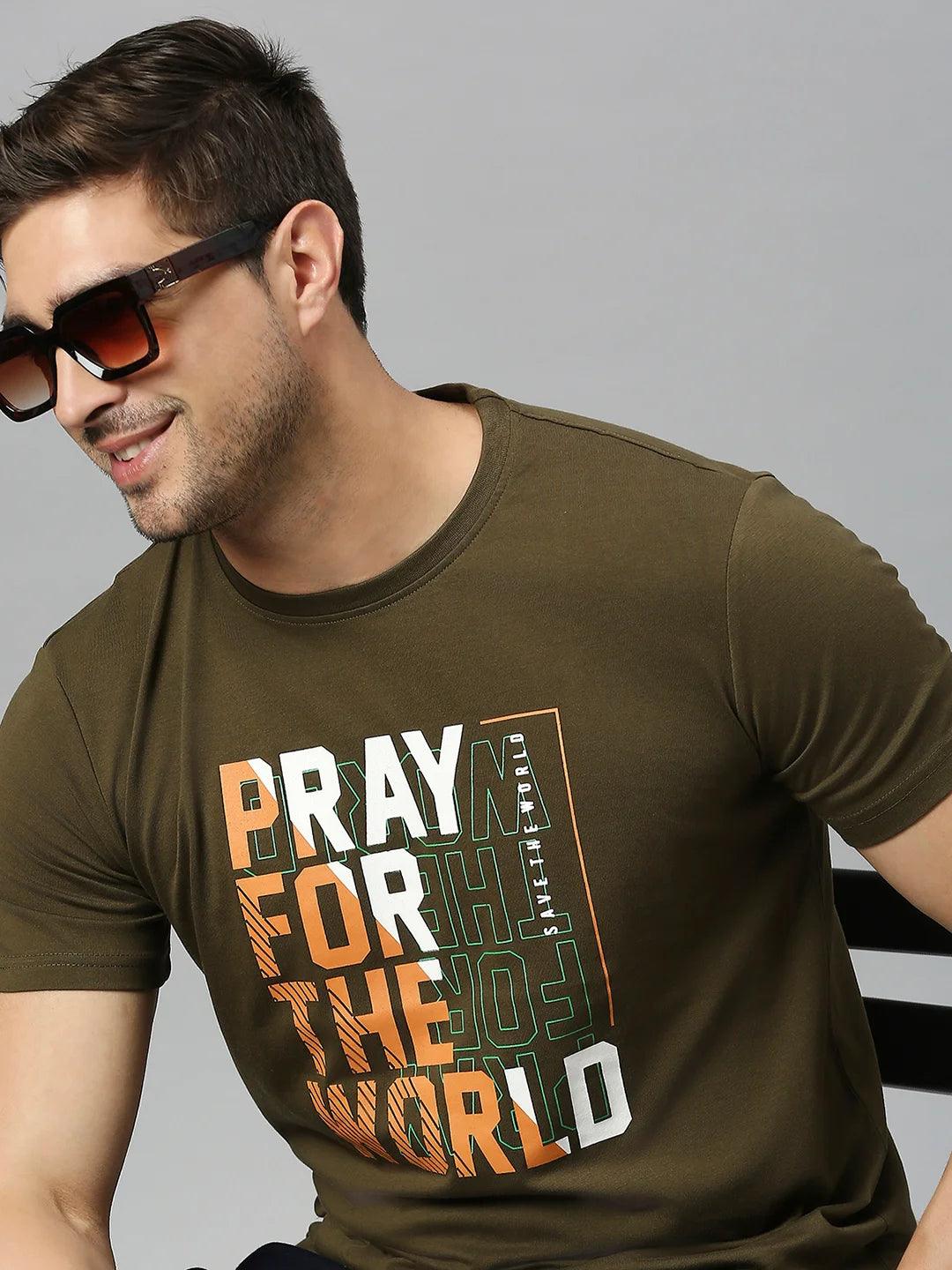 Olive Printed T-Shirt