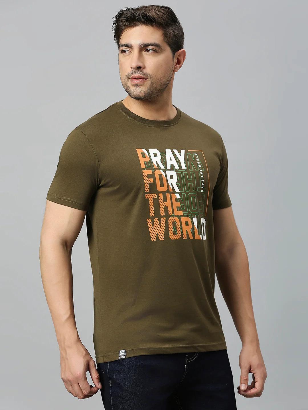 Olive Printed T-Shirt