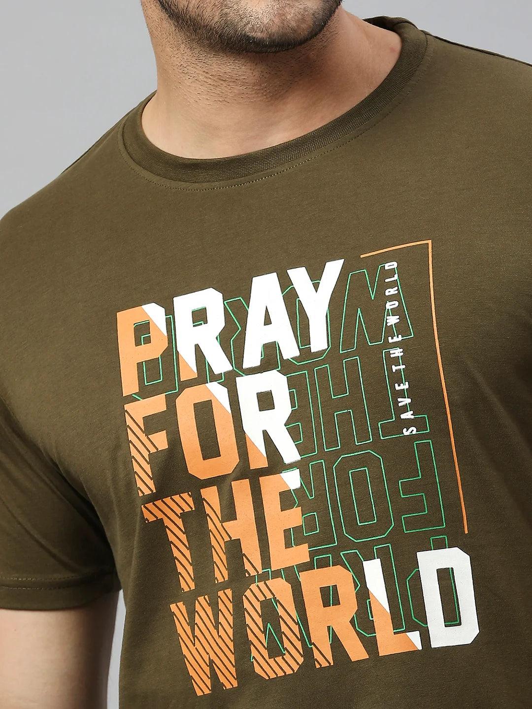 Olive Printed T-Shirt