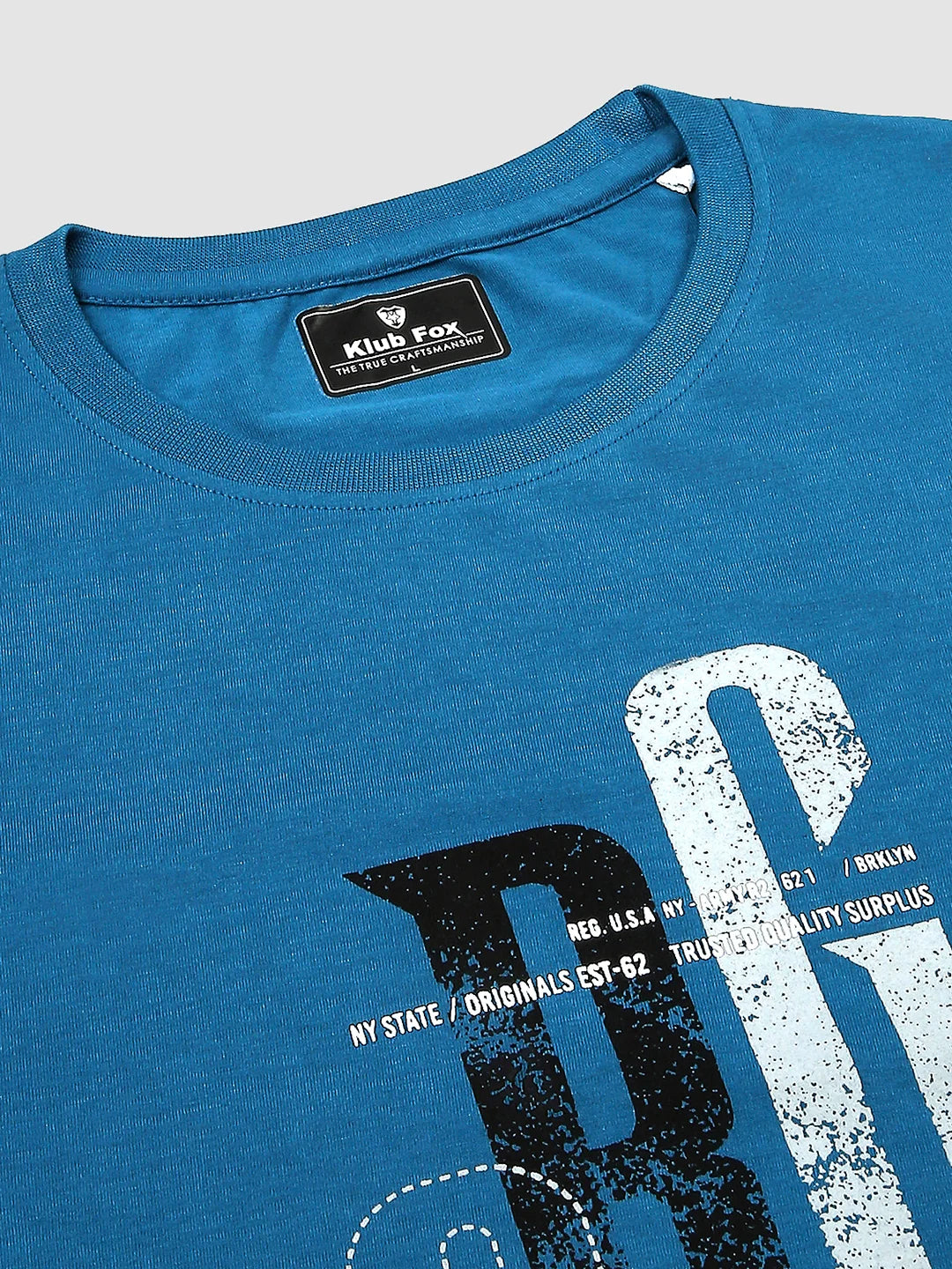 Teal Blue Regular Fit H/S T-SHIRT