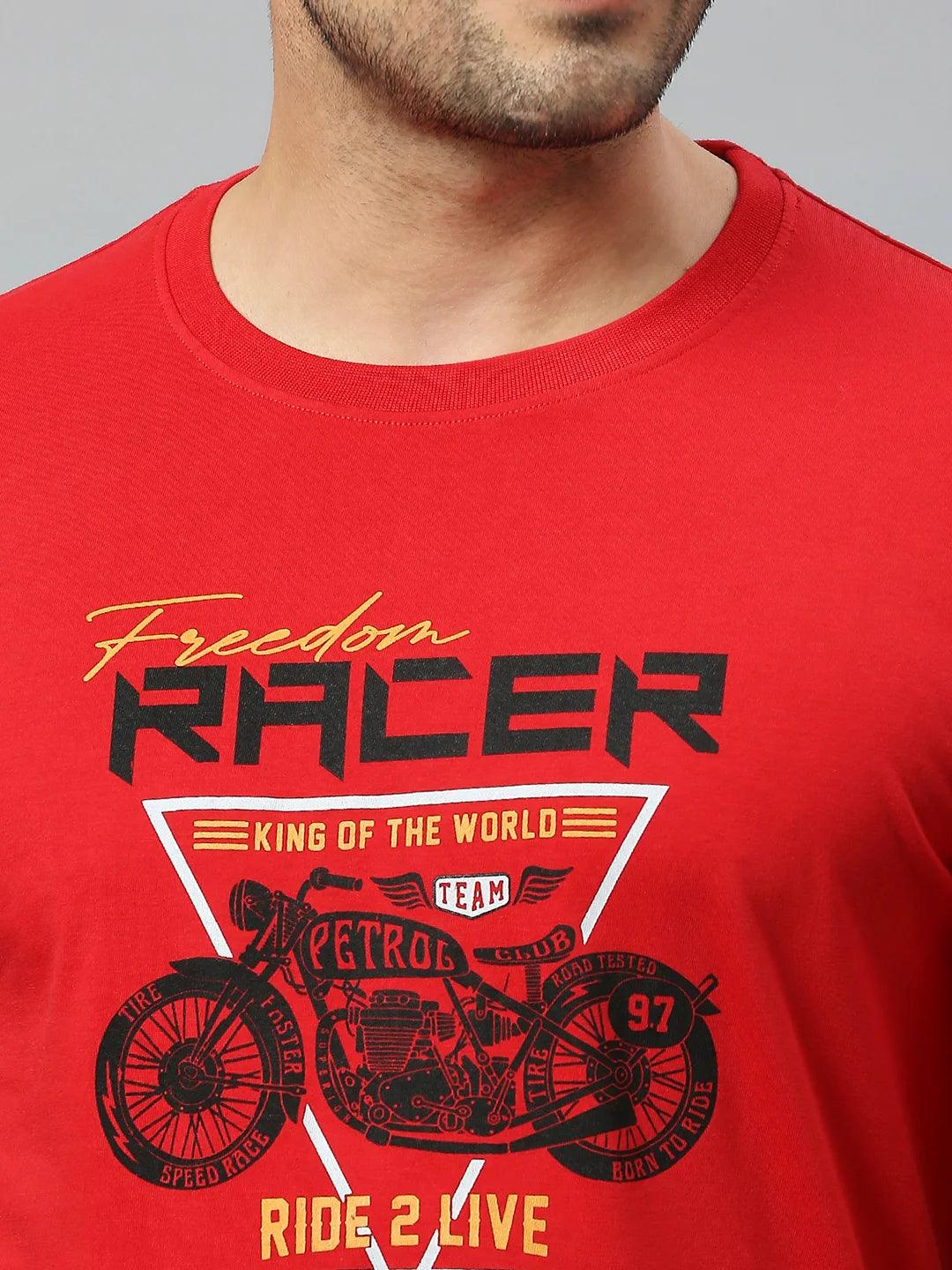 Graffiti Drop Imperial Red Cotton T-Shirt