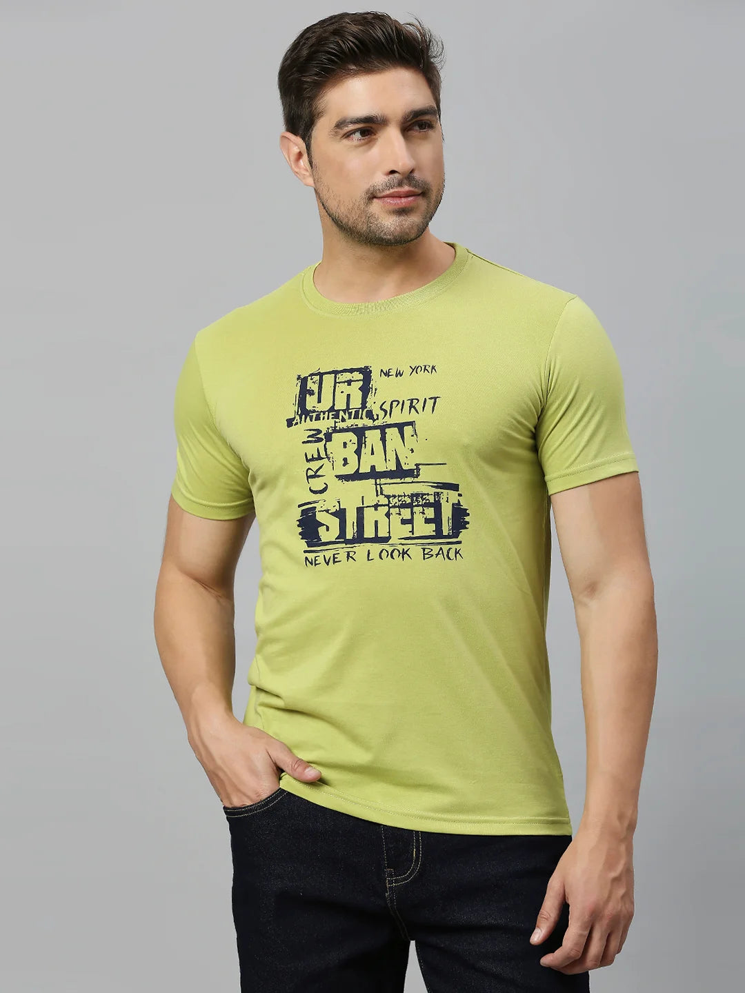 Lime Green Regular Fit H/S T-SHIRT