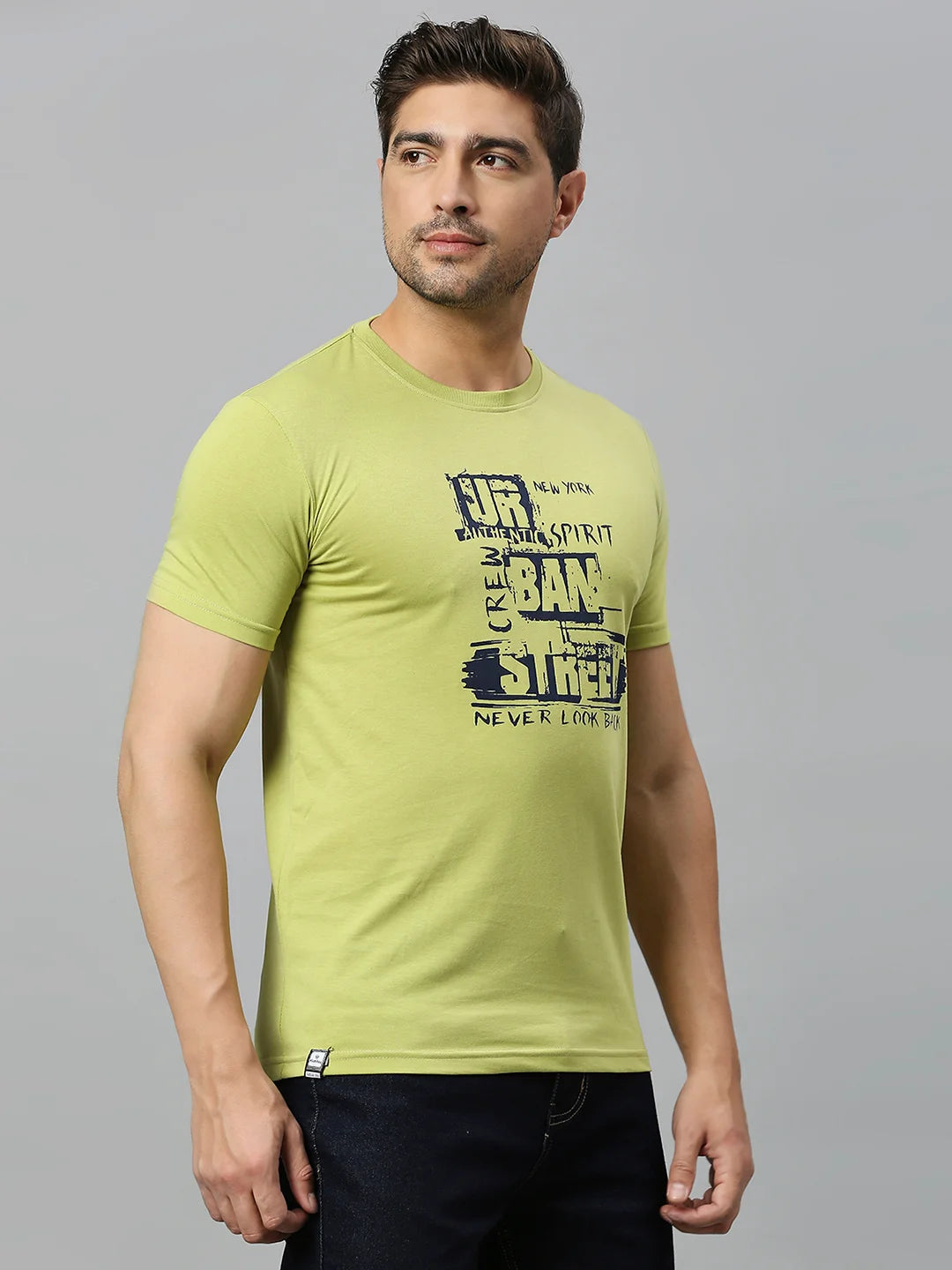 Lime Green Regular Fit H/S T-SHIRT