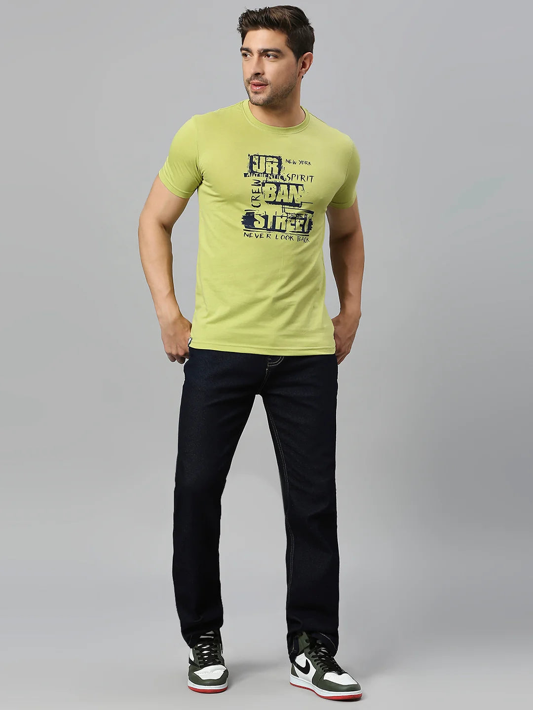 Lime Green Regular Fit H/S T-SHIRT