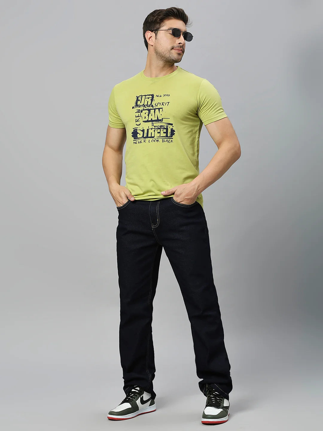 Lime Green Regular Fit H/S T-SHIRT