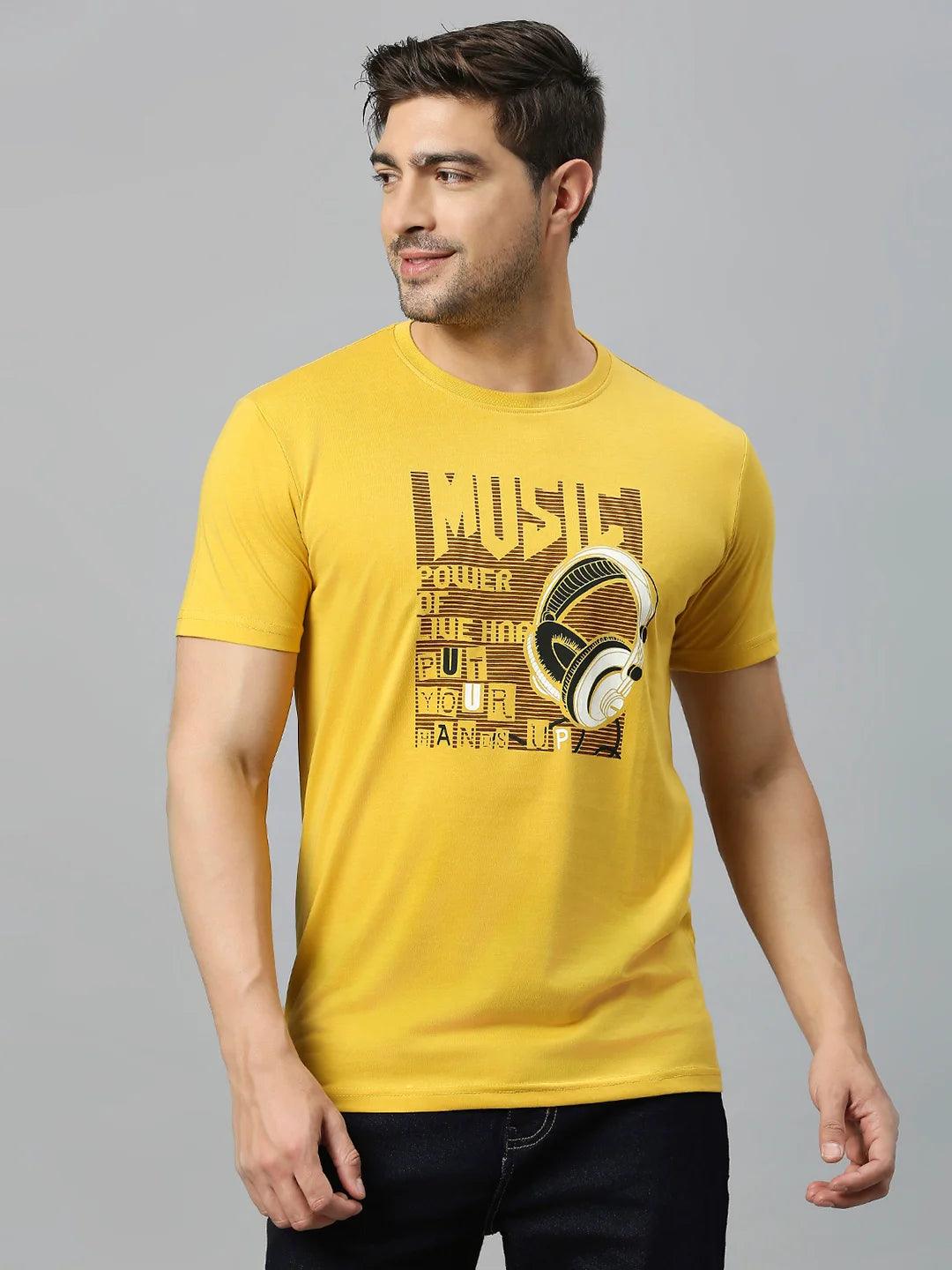 Mustard Printed T-Shirt