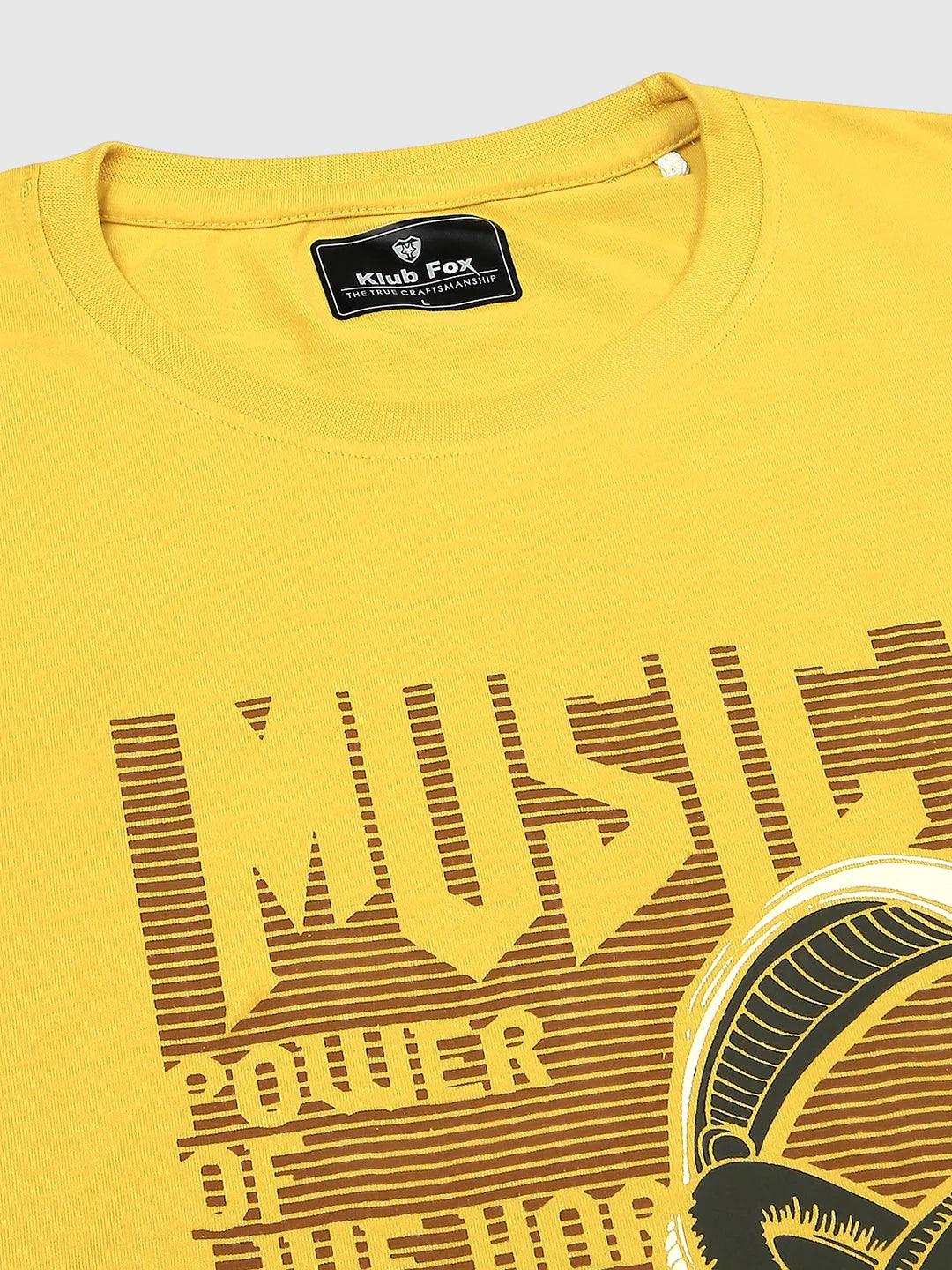 Mustard Printed T-Shirt