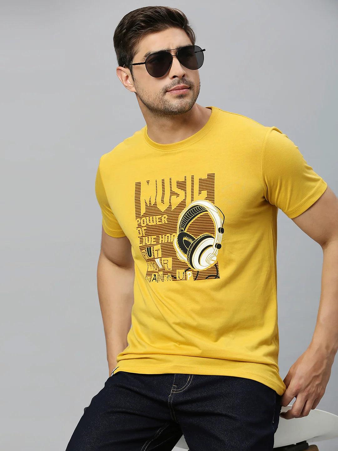 Mustard Printed T-Shirt