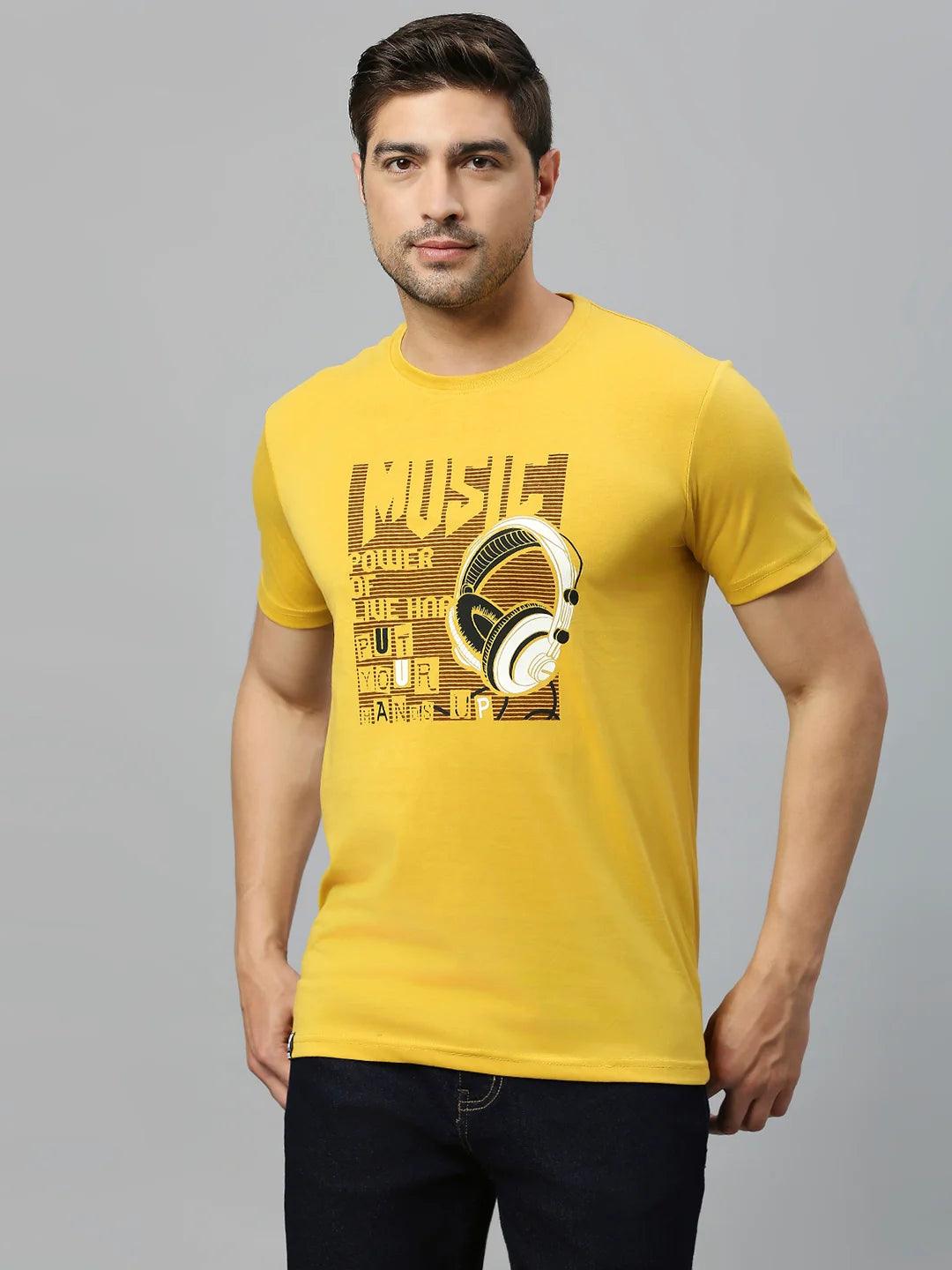 Mustard Printed T-Shirt