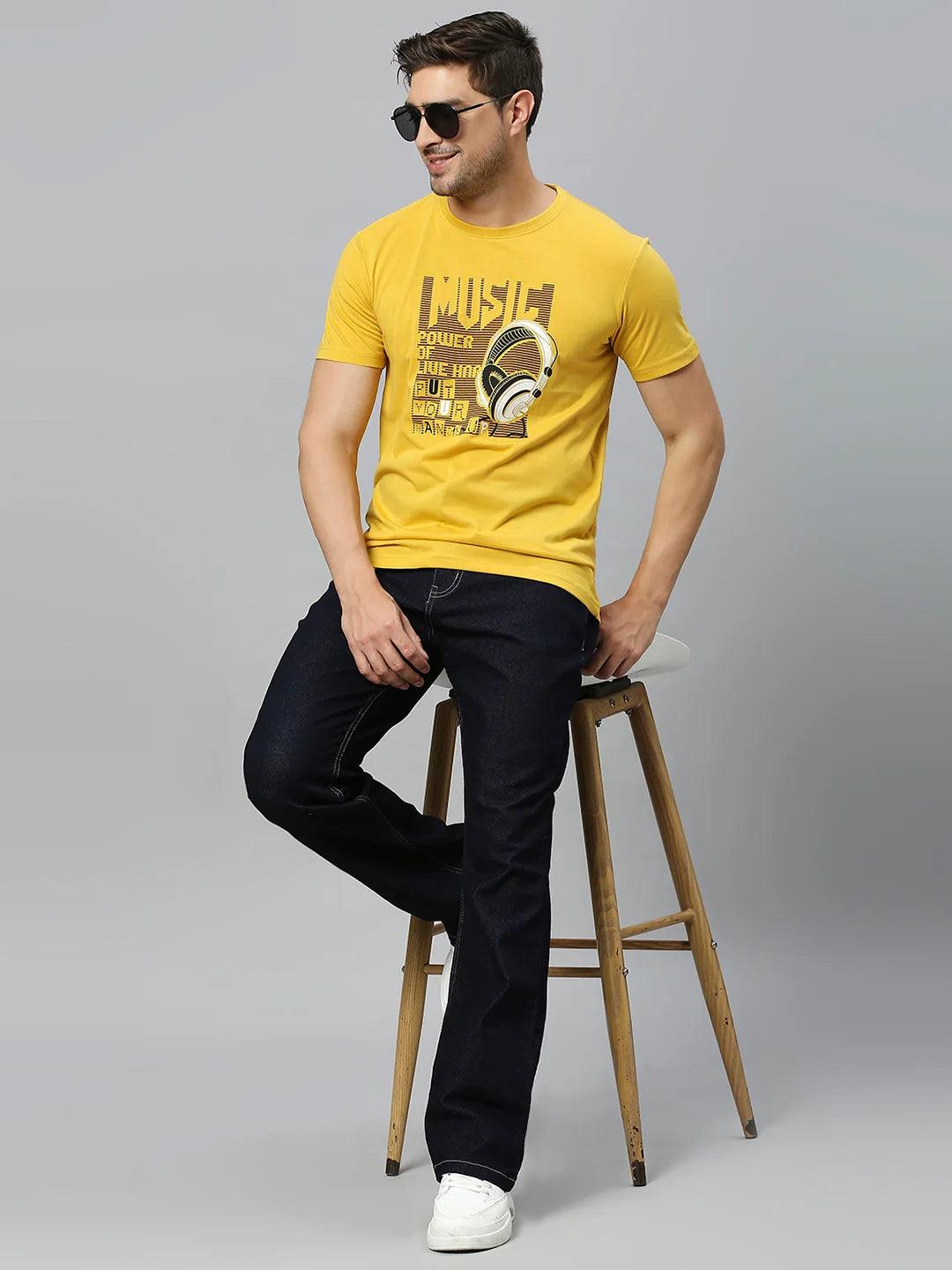 Mustard Printed T-Shirt