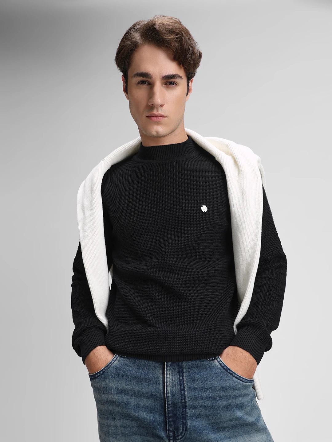 Black Solid Sweater