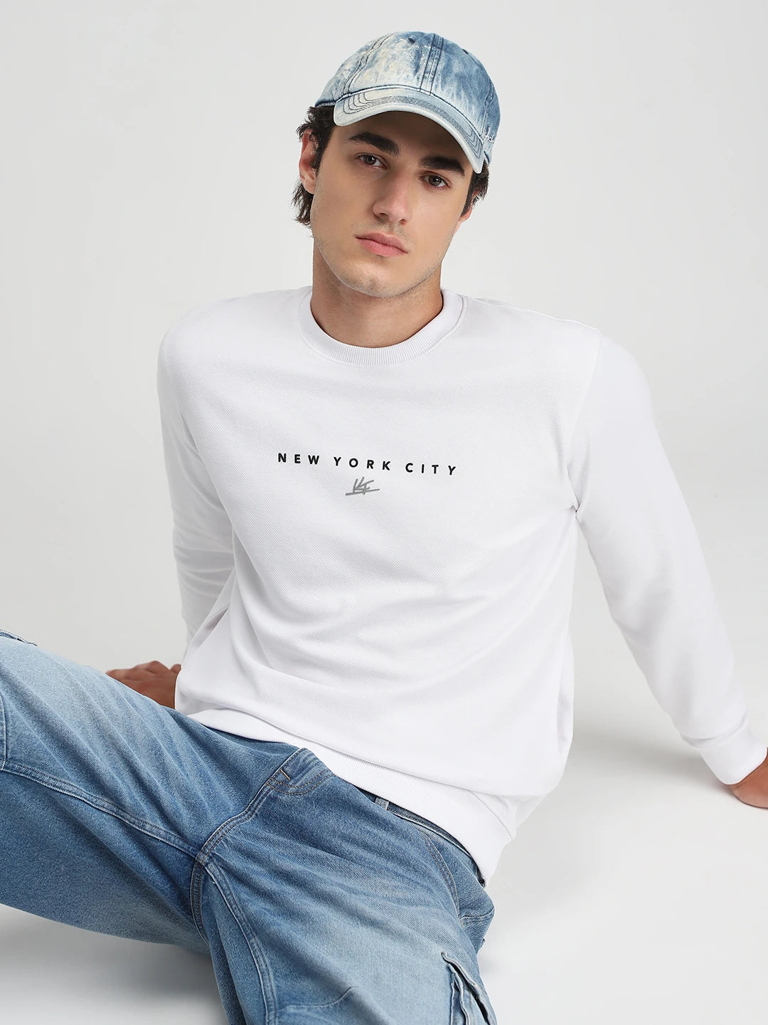 White Printed Sweatshirt