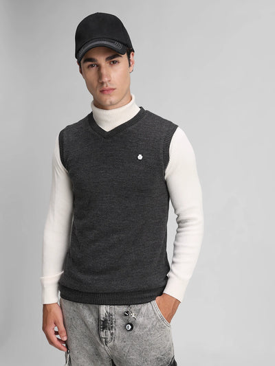 Black Reversible Solid Sweater