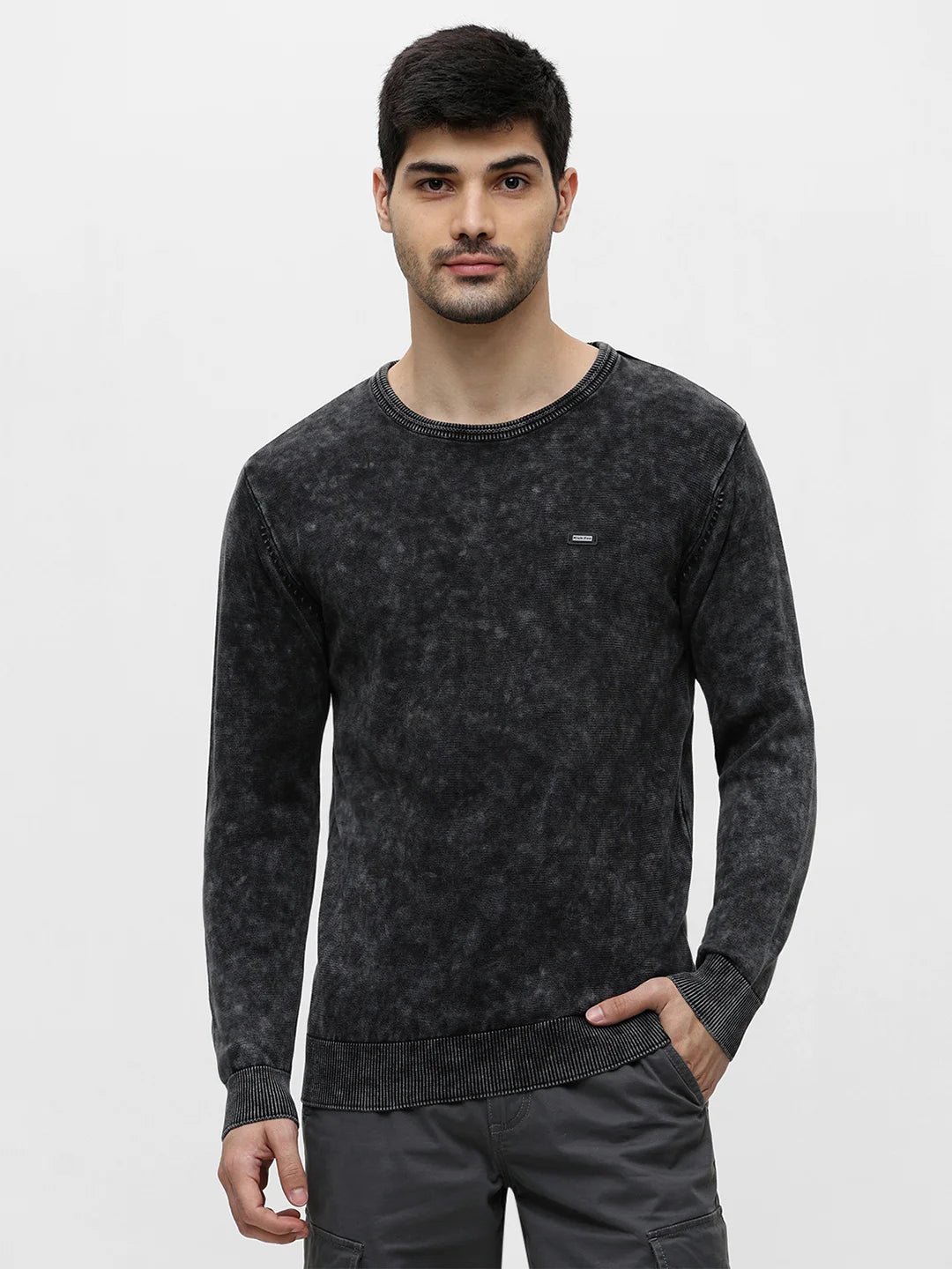 Black Solid Sweater