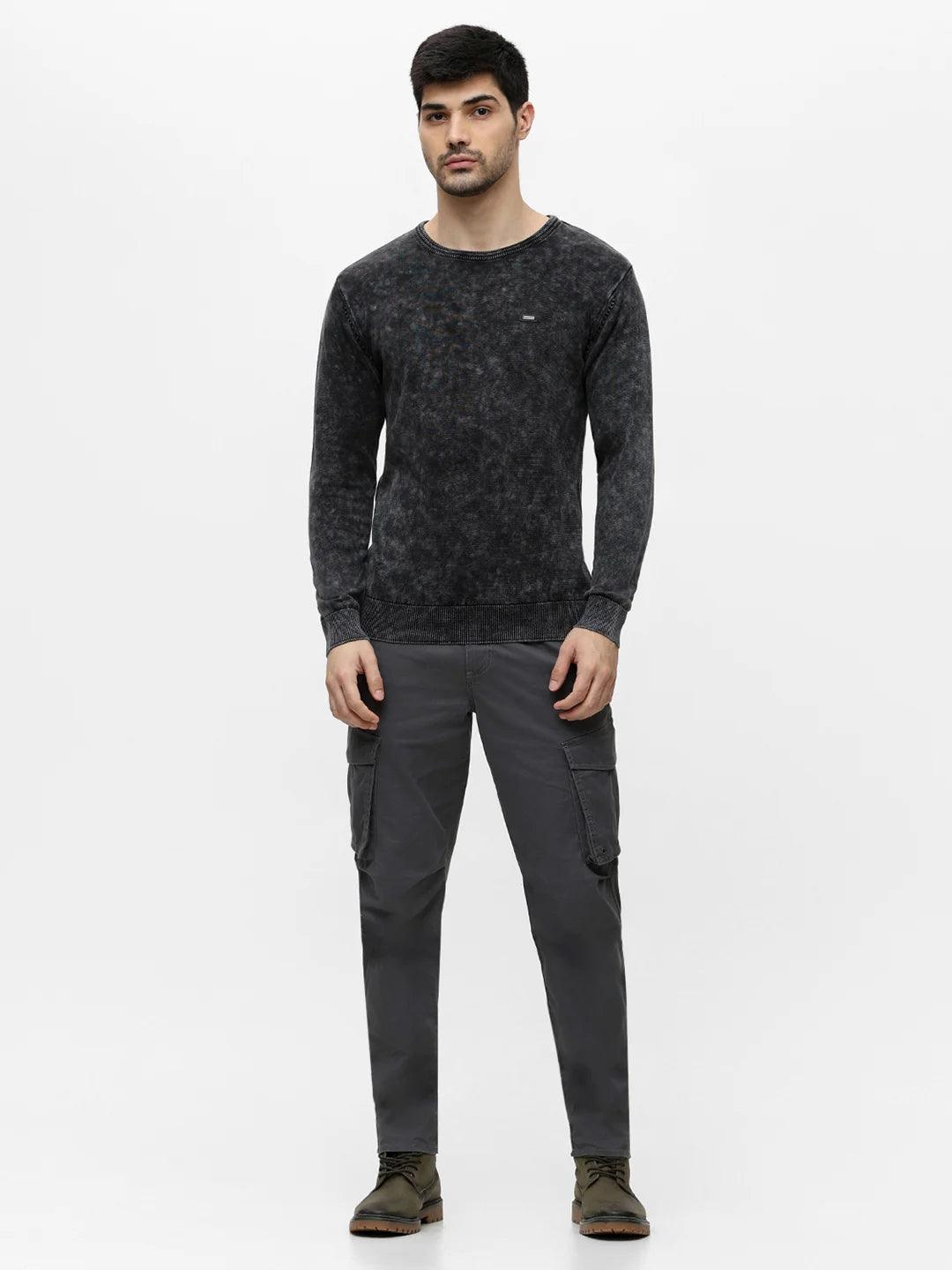 Black Solid Sweater