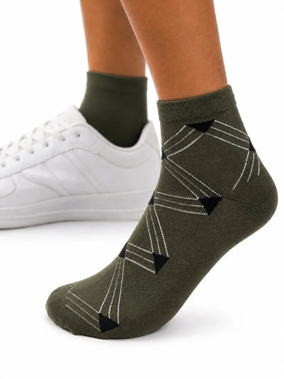 Olive Ankle Length Socks 1 Pair