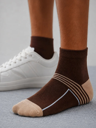 Brown Ankle Length Socks 1 Pair