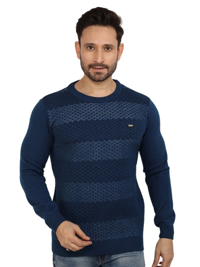 Navy Jacquard Sweater