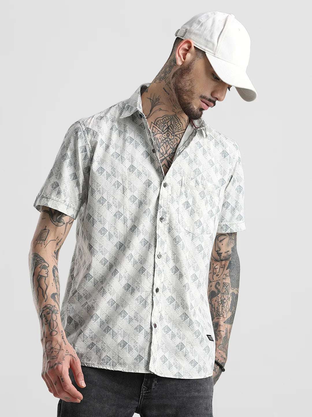 White Printed Shirt