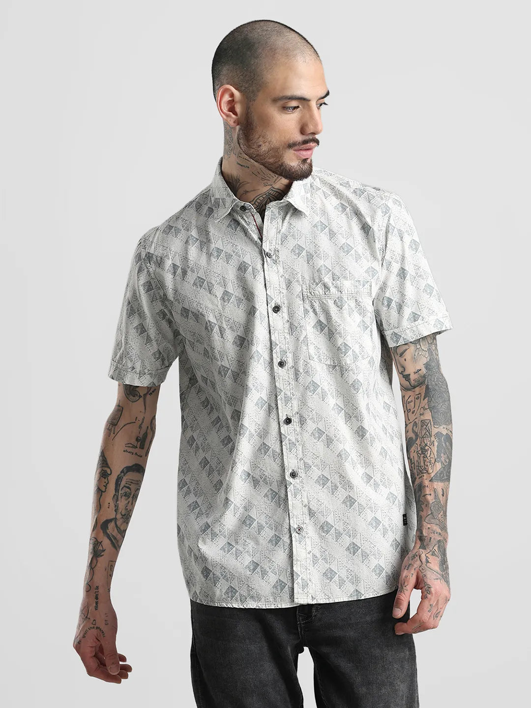 White Printed Shirt