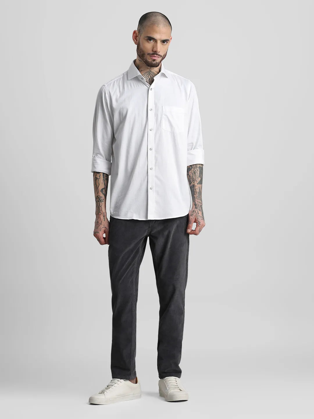 White Solid Shirt