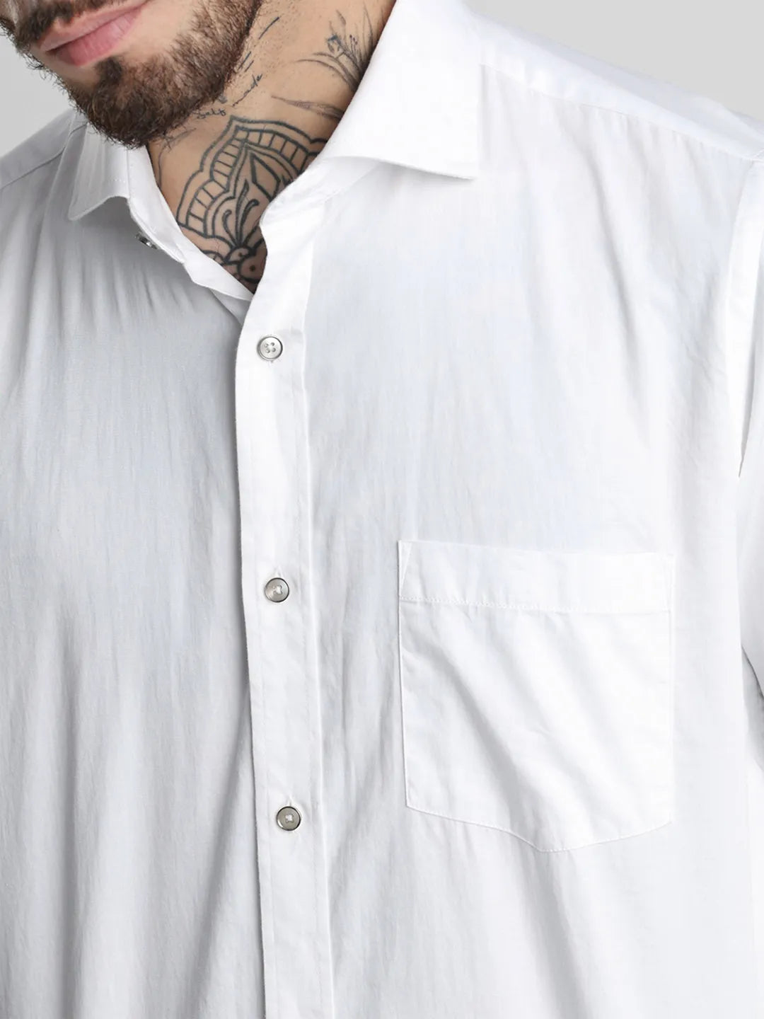 White Solid Shirt